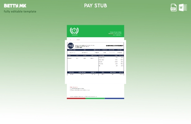 Модерен стил Шаблон за листи за вработени во компанијата за печатење во САД